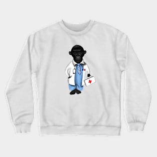 Funny Monkey Doctor Crewneck Sweatshirt